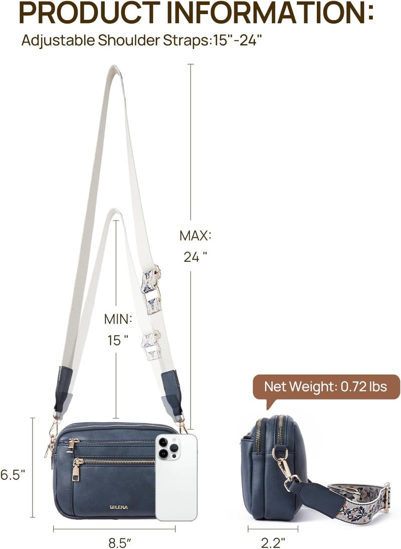 Telena Small Crossbody Bags For Women Vegan Leather Crossbody Purse With Adjustable Wide Strap For Daily Life - Image 3